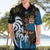 Fiji Palm Tree and Australia Kangaroo Hawaiian Shirt Aboriginal Mix Tapa Pattern