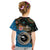 Fiji Palm Tree and Australia Kangaroo Kid T Shirt Aboriginal Mix Tapa Pattern