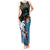 Fiji Palm Tree and Australia Kangaroo Tank Maxi Dress Aboriginal Mix Tapa Pattern