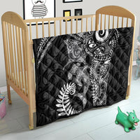Aotearoa Maori Sea Animals Tribal Quilt Manta Ray and Shark Moko Pattern Black Color LT03 - Polynesian Pride