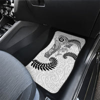 Aotearoa Maori Sea Animals Tribal Car Mats Manta Ray and Shark Moko Pattern White Color LT03 - Polynesian Pride