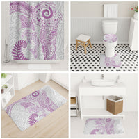 Aotearoa Maori Sea Animals Tribal Bathroom Set Manta Ray and Shark Moko Pattern Pink Color LT03 - Polynesian Pride