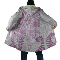 Aotearoa Maori Sea Animals Tribal Cloak Manta Ray and Shark Moko Pattern Pink Color LT03 - Polynesian Pride