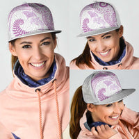 Aotearoa Maori Sea Animals Tribal Mesh Trucker Cap Manta Ray and Shark Moko Pattern Pink Color LT03 - Polynesian Pride