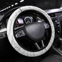 Aotearoa Maori Sea Animals Tribal Steering Wheel Cover Manta Ray and Shark Moko Pattern Purple Color