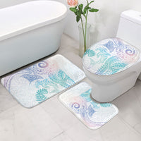 Aotearoa Maori Sea Animals Tribal Bathroom Set Manta Ray and Shark Moko Pattern Sweet Pastel LT03 - Polynesian Pride