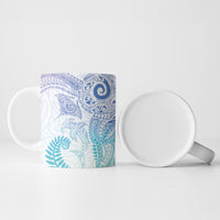 Aotearoa Maori Sea Animals Tribal Ceramic Mug Manta Ray and Shark Moko Pattern Sweet Pastel LT03 - Polynesian Pride