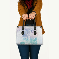 Aotearoa Maori Sea Animals Tribal Leather Bag Manta Ray and Shark Moko Pattern Sweet Pastel LT03 - Polynesian Pride