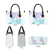 Aotearoa Maori Sea Animals Tribal Leather Bag Manta Ray and Shark Moko Pattern Sweet Pastel LT03 - Polynesian Pride