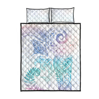 Aotearoa Maori Sea Animals Tribal Quilt Bed Set Manta Ray and Shark Moko Pattern Sweet Pastel LT03 - Polynesian Pride