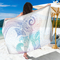 Aotearoa Maori Sea Animals Tribal Sarong Manta Ray and Shark Moko Pattern Sweet Pastel LT03 One Size 44 x 66 inches Multicolor - Polynesian Pride