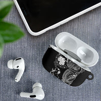 Hawaiian Manta Ray Tribal AirPods Case Polynesian Art Motifs Black Color LT03 - Polynesian Pride