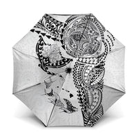 Hawaiian Manta Ray Tribal Umbrella Polynesian Art Motifs White Color
