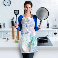 Hawaiian Manta Ray Tribal Apron Polynesian Art Motifs Sweet Pastel LT03 - Polynesian Pride