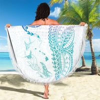 Hawaiian Manta Ray Tribal Beach Blanket Polynesian Art Motifs Sweet Pastel LT03 - Polynesian Pride