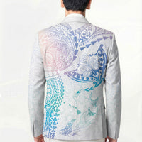 Hawaiian Manta Ray Tribal Blazer Polynesian Art Motifs Sweet Pastel LT03 - Polynesian Pride