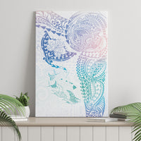 Hawaiian Manta Ray Tribal Canvas Wall Art Polynesian Art Motifs Sweet Pastel LT03 - Polynesian Pride