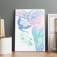 Hawaiian Manta Ray Tribal Canvas Wall Art Polynesian Art Motifs Sweet Pastel LT03 - Polynesian Pride