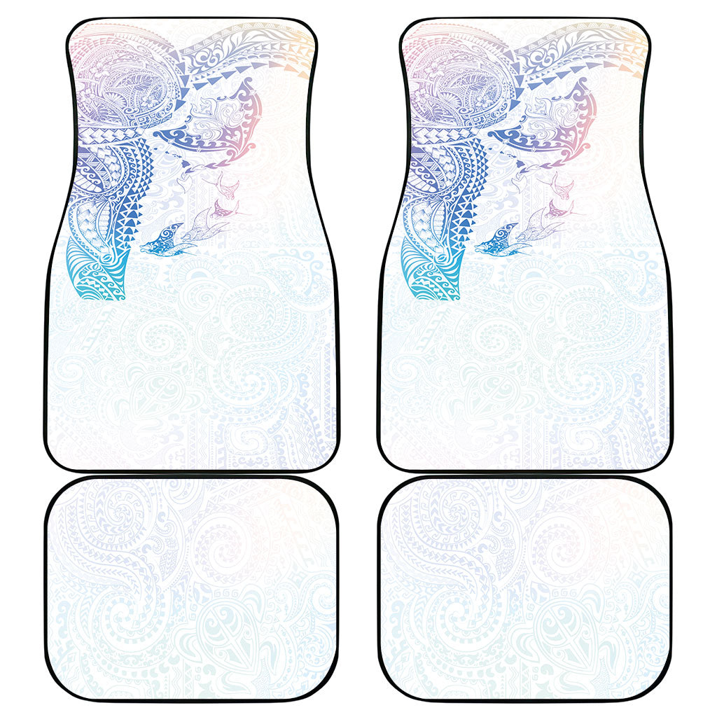 Hawaiian Manta Ray Tribal Car Mats Polynesian Art Motifs Sweet Pastel LT03 - Polynesian Pride