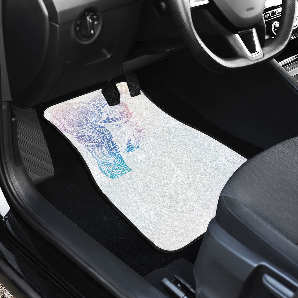 Hawaiian Manta Ray Tribal Car Mats Polynesian Art Motifs Sweet Pastel LT03 - Polynesian Pride
