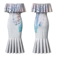 Hawaiian Manta Ray Tribal Couples Matching Mermaid Dress and Hawaiian Shirt Polynesian Art Motifs Sweet Pastel LT03 - Polynesian Pride