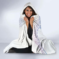 Hawaiian Manta Ray Tribal Hooded Blanket Polynesian Art Motifs Sweet Pastel