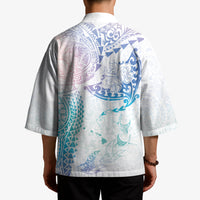 Hawaiian Manta Ray Tribal Kimono Polynesian Art Motifs Sweet Pastel