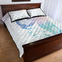 Hawaiian Manta Ray Tribal Quilt Bed Set Polynesian Art Motifs Sweet Pastel LT03 - Polynesian Pride
