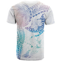 Hawaiian Manta Ray Tribal T Shirt Polynesian Art Motifs Sweet Pastel