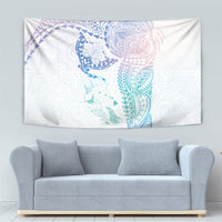 Hawaiian Manta Ray Tribal Tapestry Polynesian Art Motifs Sweet Pastel LT03 - Polynesian Pride