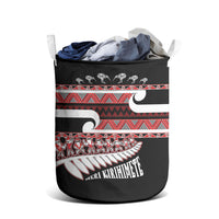 New Zealand Christmas Laundry Basket Funny Santa Claus Haka Dance with Tukutuku