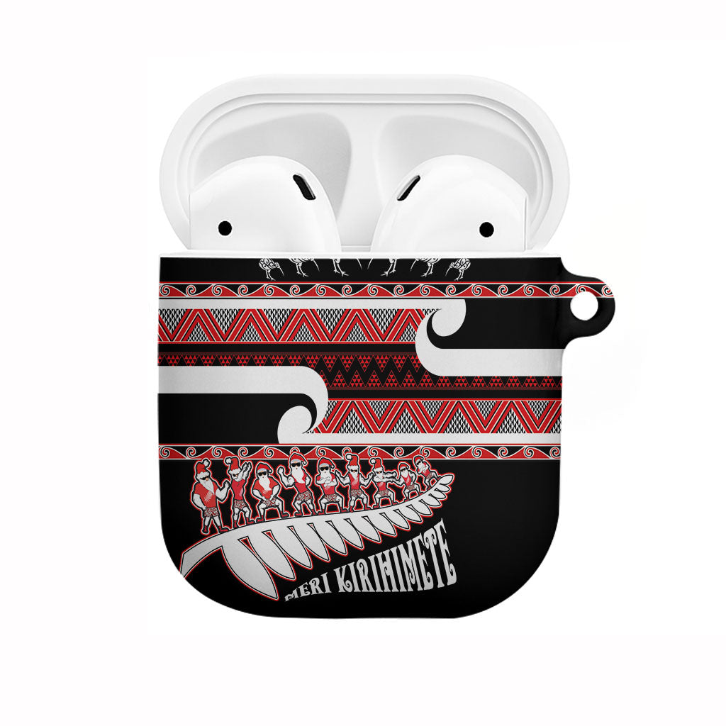 New Zealand Christmas AirPods Case Funny Santa Claus Haka Dance with Tukutuku