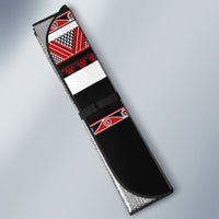 New Zealand Christmas Auto Sun Shade Funny Santa Claus Haka Dance with Tukutuku