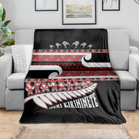 New Zealand Christmas Blanket Funny Santa Claus Haka Dance with Tukutuku