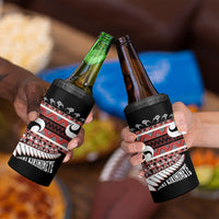 New Zealand Christmas 4 in 1 Can Cooler Tumbler Funny Santa Claus Haka Dance with Tukutuku