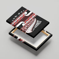 New Zealand Christmas Canvas Wall Art Funny Santa Claus Haka Dance with Tukutuku LT03 - Polynesian Pride