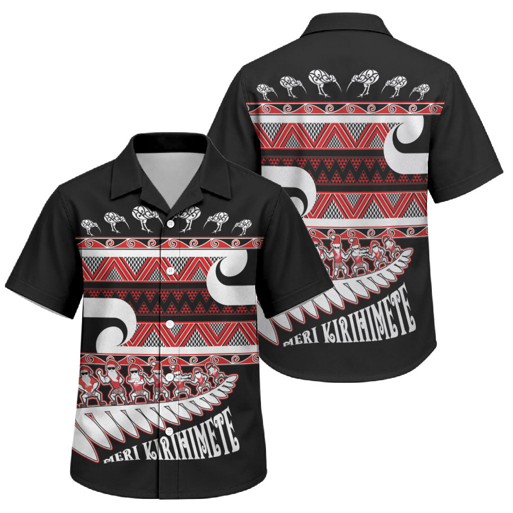 New Zealand Christmas Family Matching Mermaid Dress and Hawaiian Shirt Funny Santa Claus Haka Dance with Tukutuku