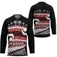 New Zealand Christmas Hockey Jersey Funny Santa Claus Haka Dance with Tukutuku
