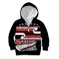 New Zealand Christmas Kid Hoodie Funny Santa Claus Haka Dance with Tukutuku