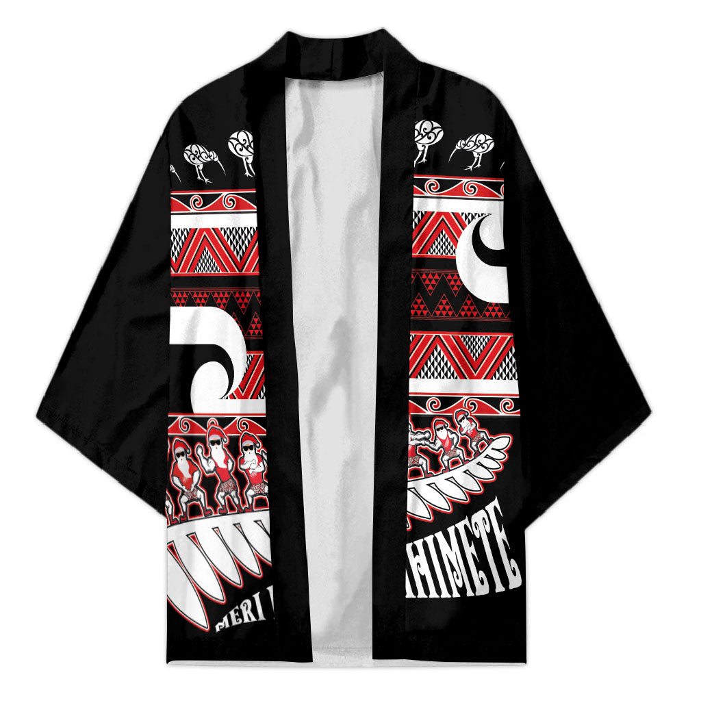 New Zealand Christmas Kimono Funny Santa Claus Haka Dance with Tukutuku
