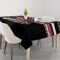 New Zealand Christmas Tablecloth Funny Santa Claus Haka Dance with Tukutuku LT03 - Polynesian Pride