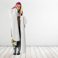 Hawaiian and Japanese Culture Together Hooded Blanket Kakau Tribal Pattern and Irezumi Art Pink Color LT03 - Polynesian Pride
