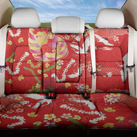 Hawaiian and Japanese Culture Together Back Car Seat Cover Kakau Tribal Pattern and Irezumi Art Red Color LT03 One Size Red - Polynesian Pride