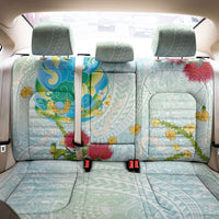 Japanese and Hawaiian Culture Fusion Back Car Seat Cover Irezumi with Turtles and Lei Kakau Pattern Fresh Vibe LT03 - Polynesian Pride