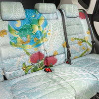 Japanese and Hawaiian Culture Fusion Back Car Seat Cover Irezumi with Turtles and Lei Kakau Pattern Fresh Vibe LT03 - Polynesian Pride