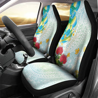 Japanese and Hawaiian Culture Fusion Car Seat Cover Irezumi with Turtles and Lei Kakau Pattern Fresh Vibe LT03 - Polynesian Pride