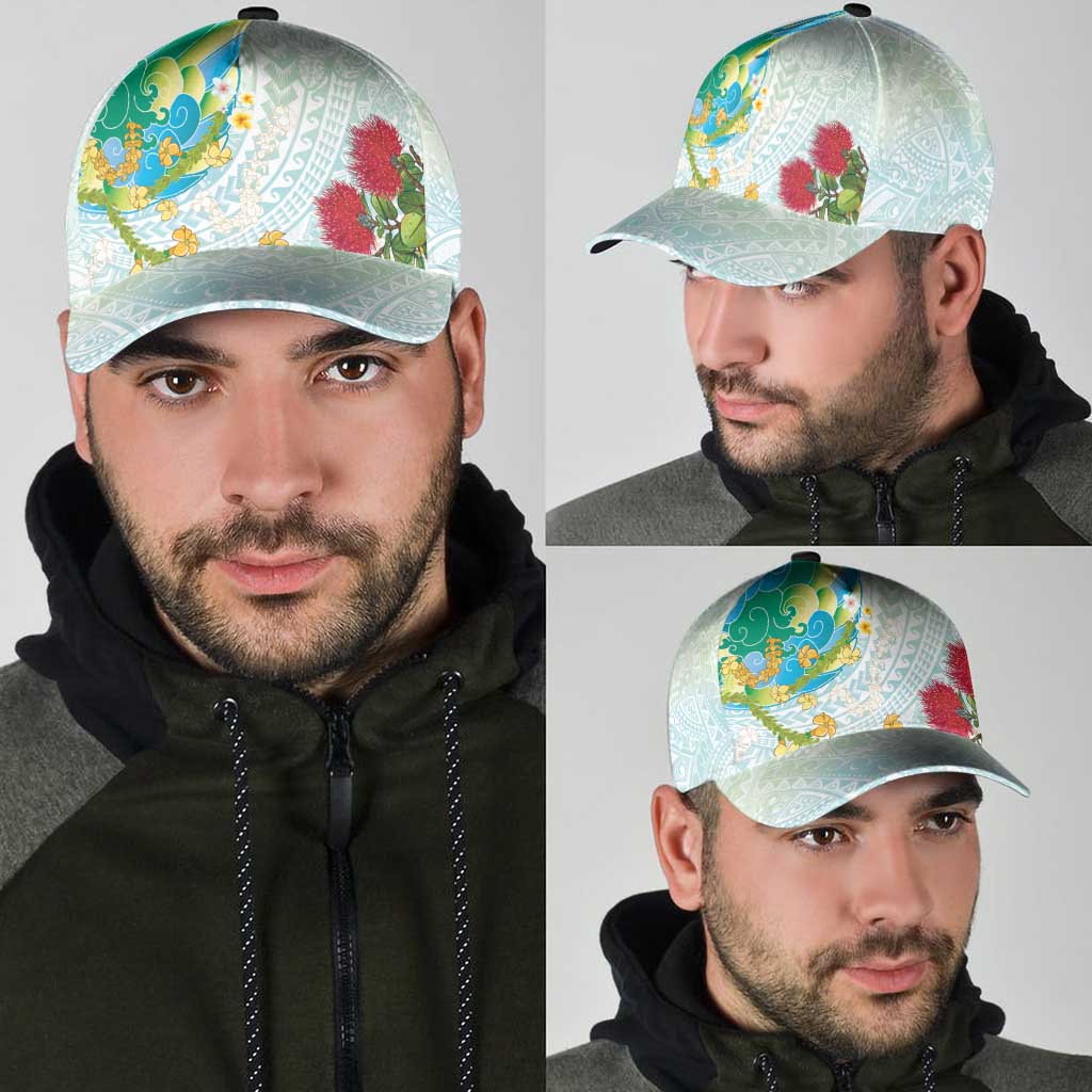 Japanese and Hawaiian Culture Fusion Classic Cap Irezumi with Turtles and Lei Kakau Pattern Fresh Vibe LT03 - Polynesian Pride