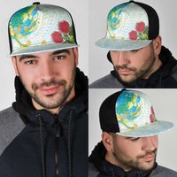 Japanese and Hawaiian Culture Fusion Mesh Trucker Cap Irezumi with Turtles and Lei Kakau Pattern Fresh Vibe LT03 - Polynesian Pride