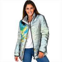 Japanese and Hawaiian Culture Fusion Padded Jacket Irezumi with Turtles and Lei Kakau Pattern Fresh Vibe LT03 Women Multicolor - Polynesian Pride