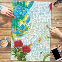 Japanese and Hawaiian Culture Fusion Puzzle Irezumi with Turtles and Lei Kakau Pattern Fresh Vibe LT03 Multicolor - Polynesian Pride